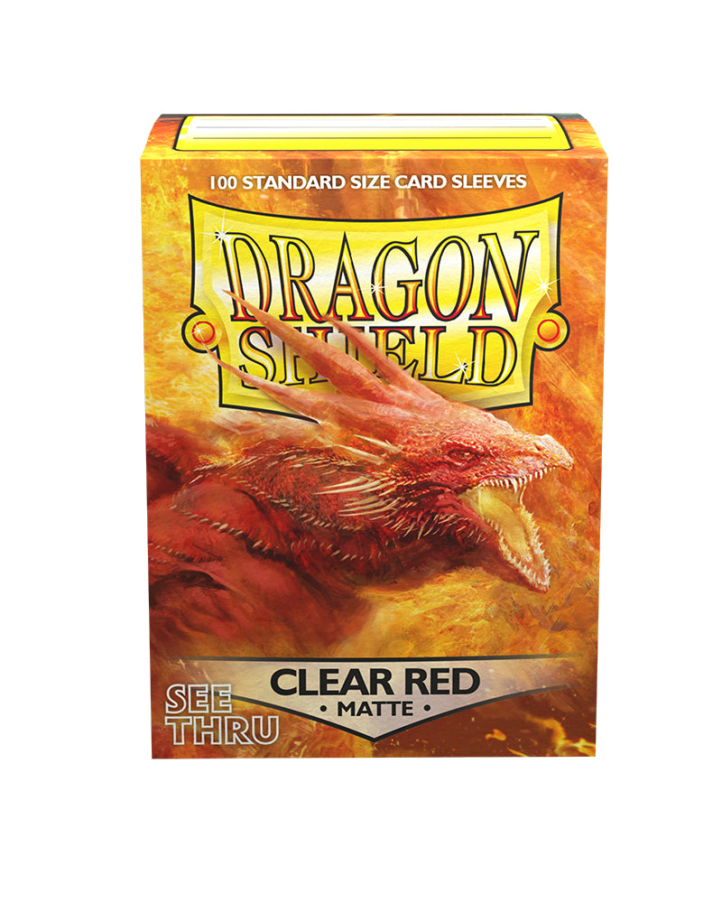 Matte Standard Sleeves (Clear Red) | Dragon Shield
