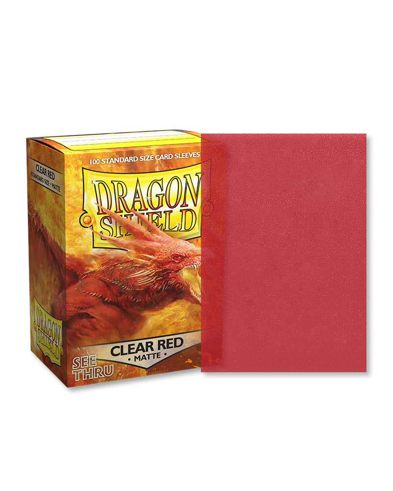 Matte Standard Sleeves (Clear Red) | Dragon Shield
