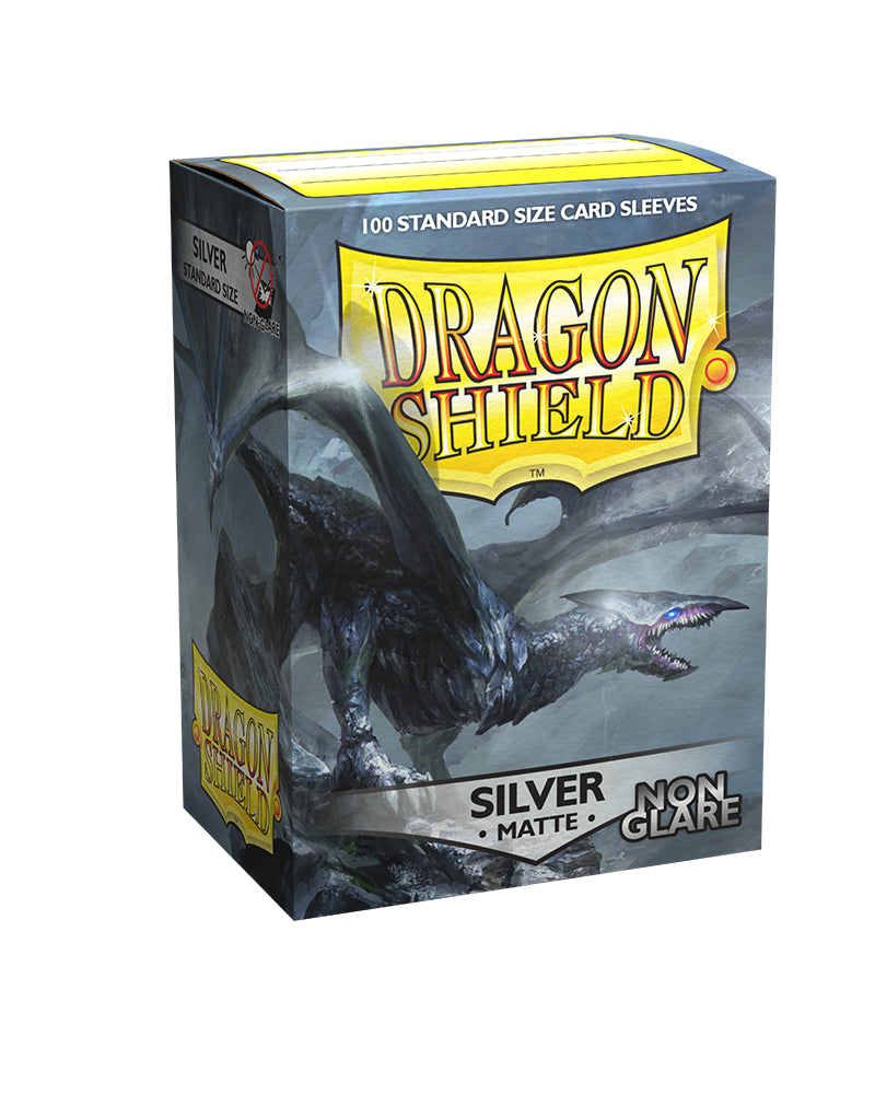 Matte Non-Glare Standard Sleeves (Silver) | Dragon Shield