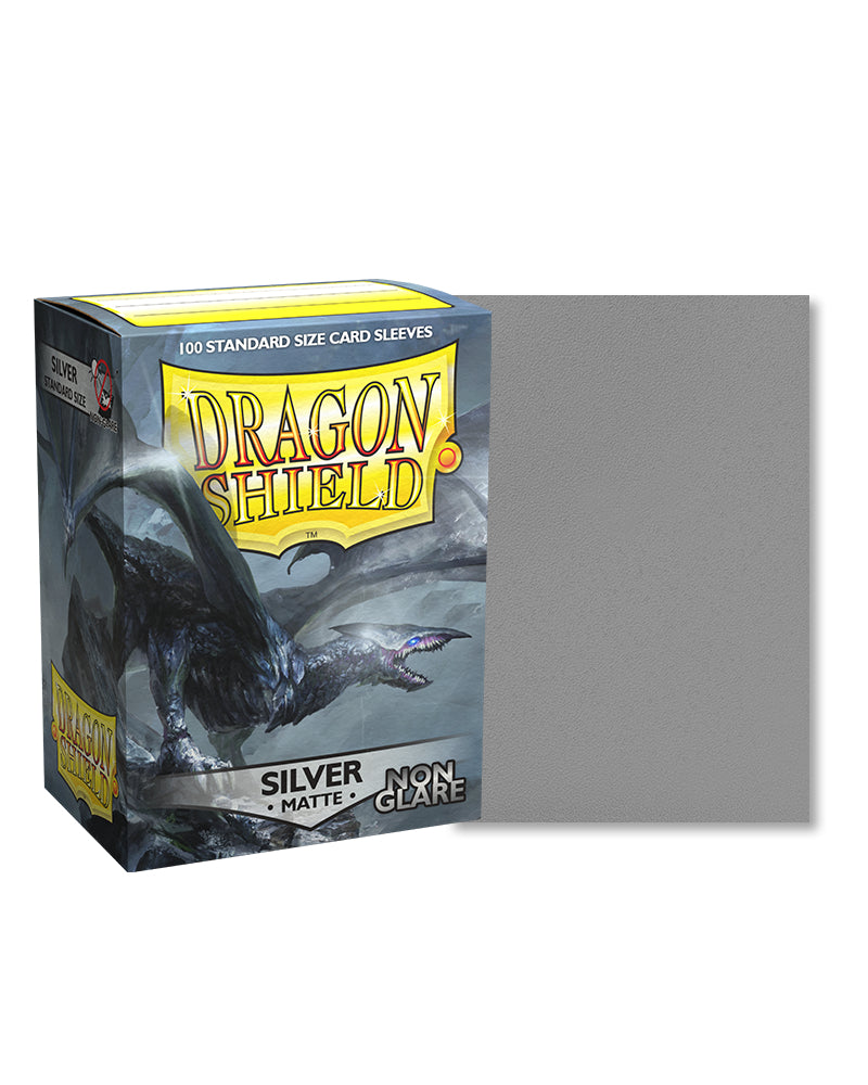 Matte Non-Glare Standard Sleeves (Silver) | Dragon Shield