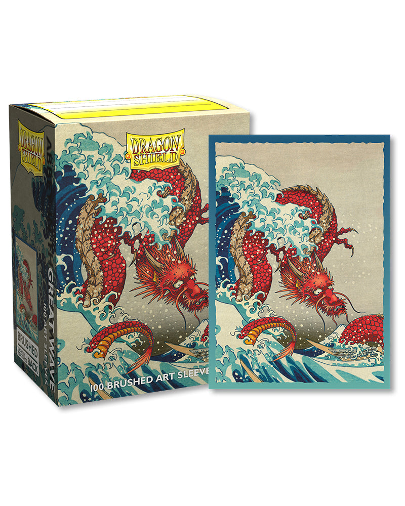 Brushed Art Standard Sleeves 'The Great Wave' | Dragon Shield