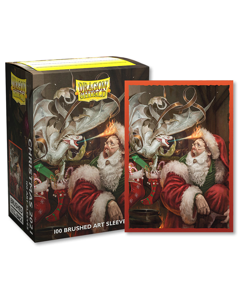 Brushed Art Standard Sleeves 'Christmas Dragon 2021' | Dragon Shield