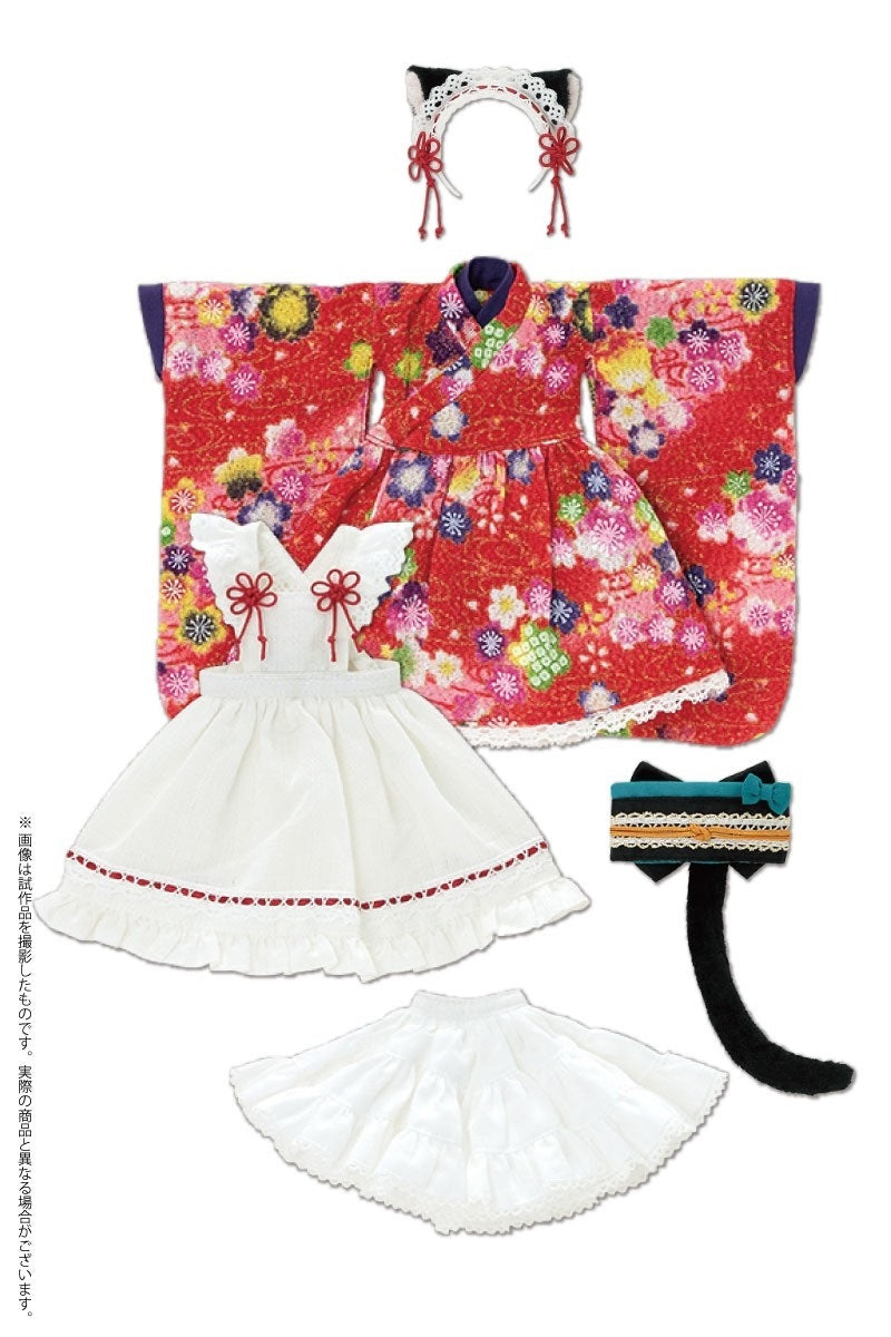 PNS Nekomimi Japanese Clothing Maid Set III (Red) | PureNeemo Accessory