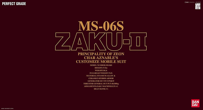 MS-06S Zaku II Char Aznable Custom | PG 1/60
