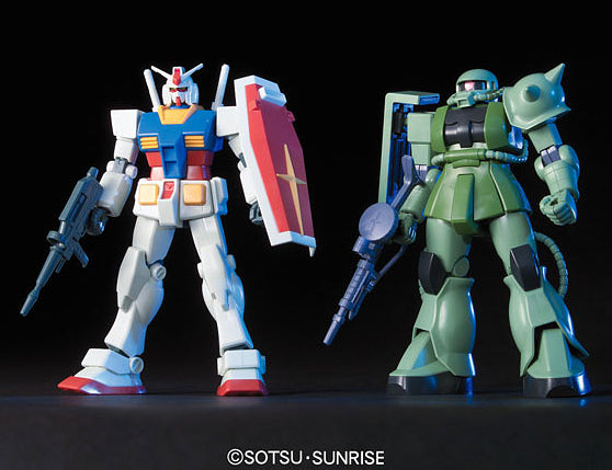 Gunpla Starter Set: RX-78-2 Gundam vs MS-06F Zaku II | HG 1/144