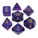 Borealis Royal Purple/Gold Polyhedral 7-Die Set | Chessex