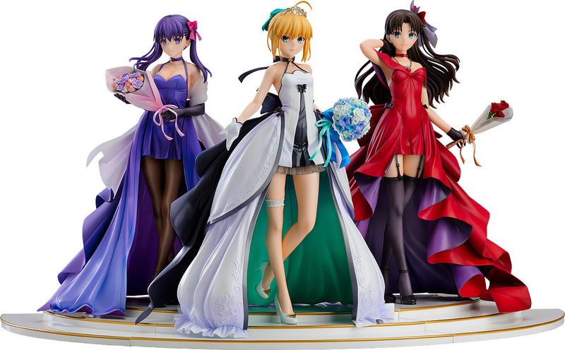 Saber, Rin Tohsaka and Sakura Matou ~15th Celebration Dress Ver.~ Premium Box | 1/7 Scale Figure