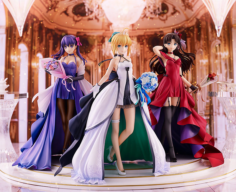 Saber, Rin Tohsaka and Sakura Matou ~15th Celebration Dress Ver.~ Premium Box | 1/7 Scale Figure