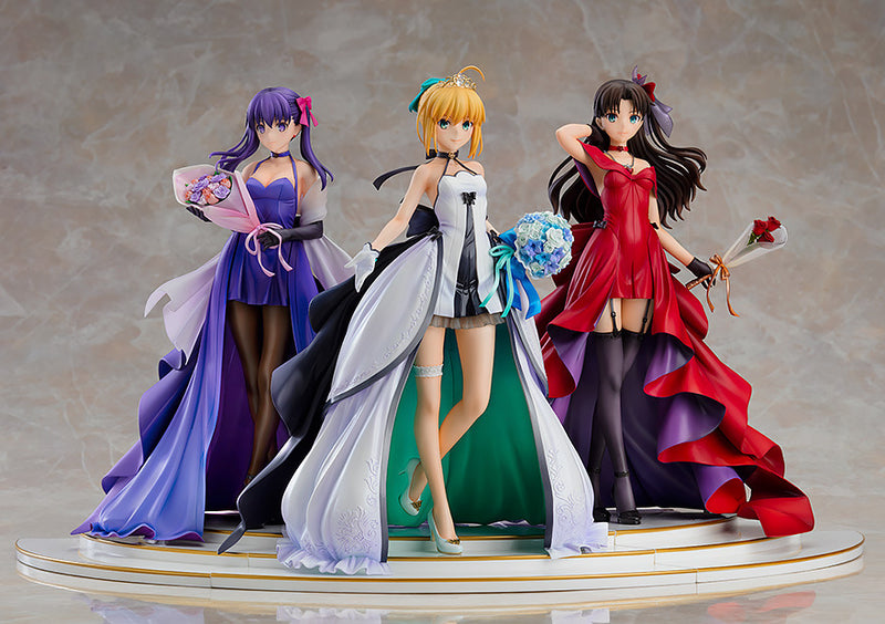 Saber, Rin Tohsaka and Sakura Matou ~15th Celebration Dress Ver.~ Premium Box | 1/7 Scale Figure