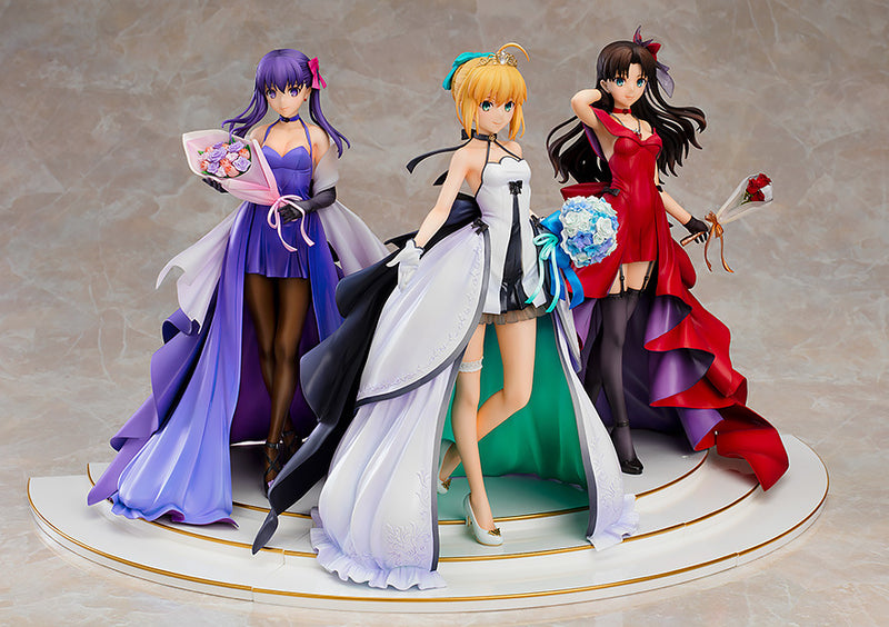 Saber, Rin Tohsaka and Sakura Matou ~15th Celebration Dress Ver.~ Premium Box | 1/7 Scale Figure