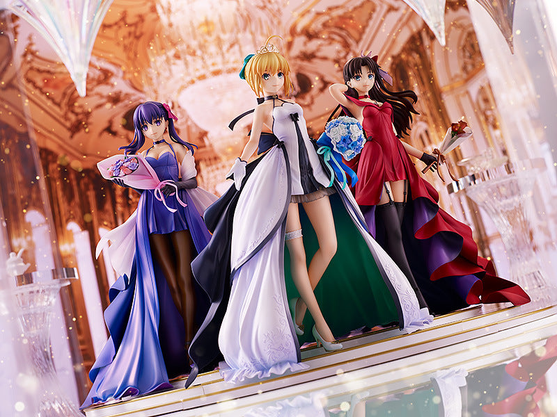 Saber, Rin Tohsaka and Sakura Matou ~15th Celebration Dress Ver.~ Premium Box | 1/7 Scale Figure