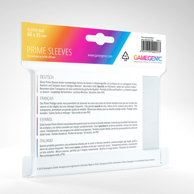 Standard Prime Sleeves (White) | Gamegenic