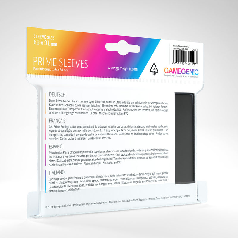 Standard Prime Sleeves (Black) | Gamegenic