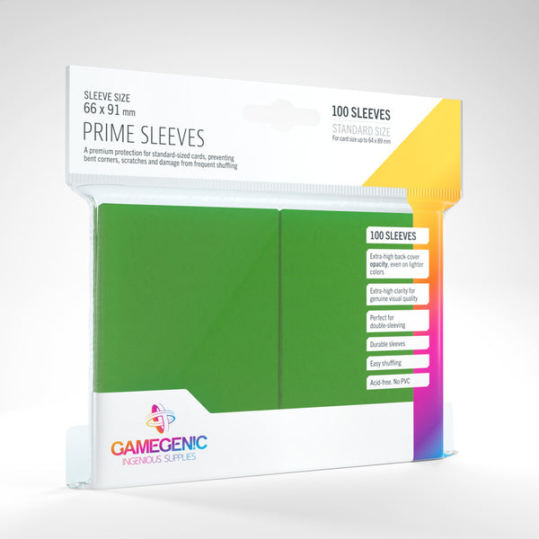 Standard Prime Sleeves (Green) | Gamegenic