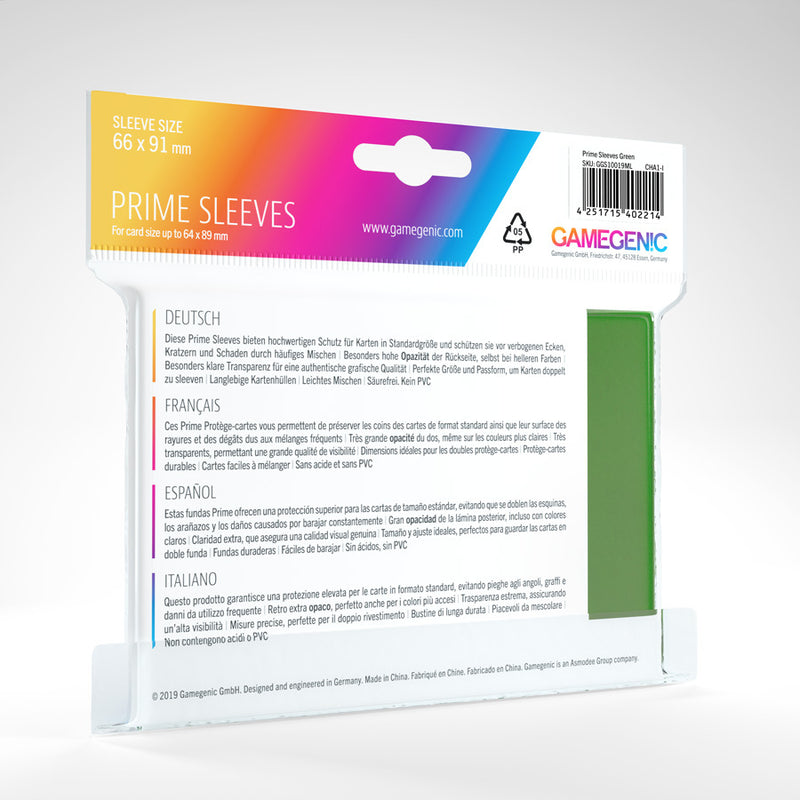 Standard Prime Sleeves (Green) | Gamegenic