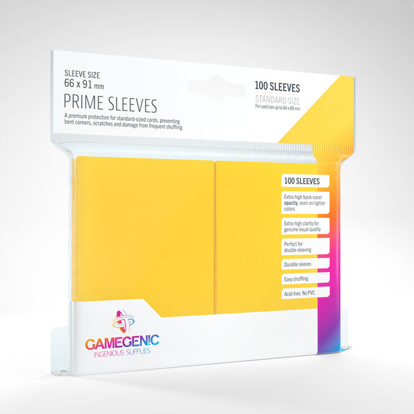 Standard Prime Sleeves (Yellow) | Gamegenic