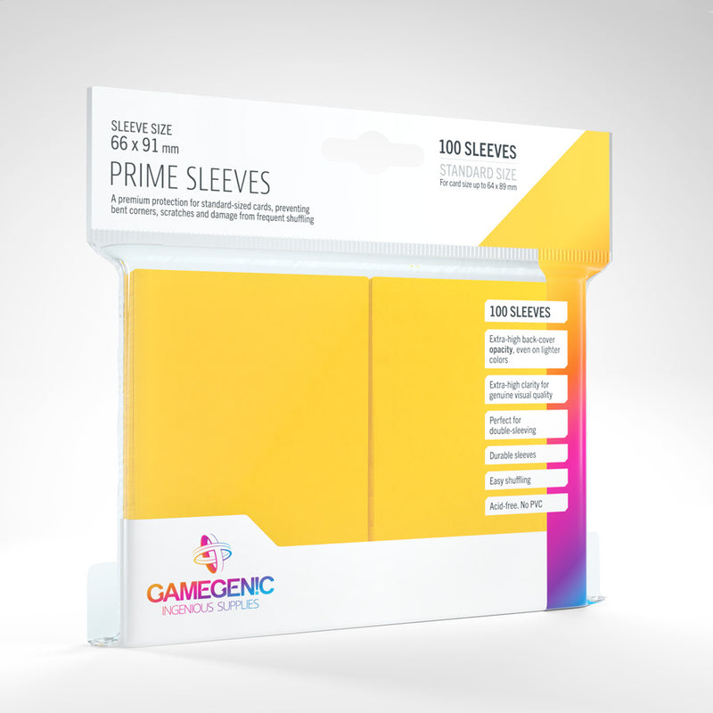 Standard Prime Sleeves (Yellow) | Gamegenic