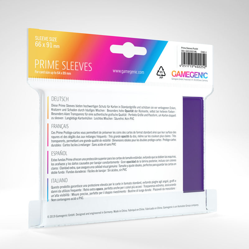 Standard Prime Sleeves (Purple) | Gamegenic