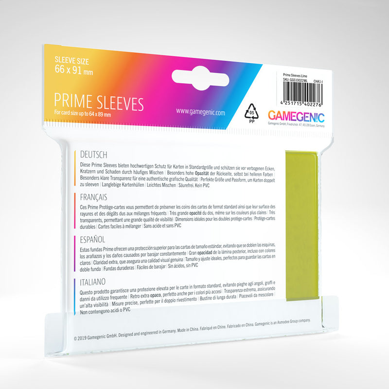 Standard Prime Sleeves (Lime) | Gamegenic