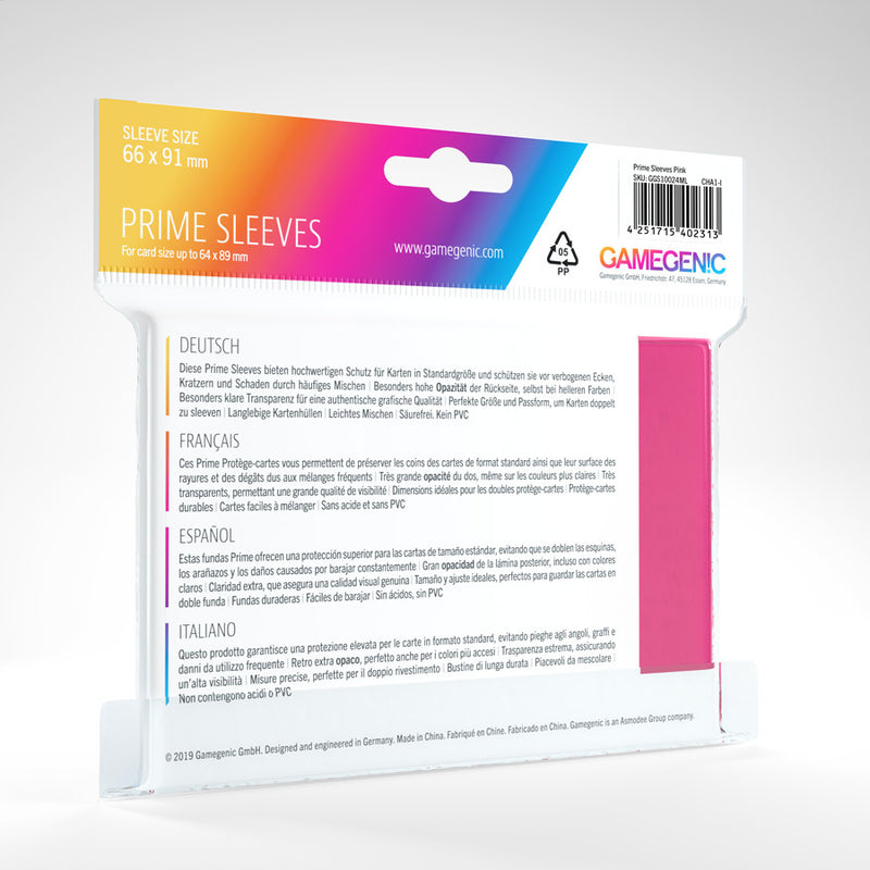 Standard Prime Sleeves (Pink) | Gamegenic