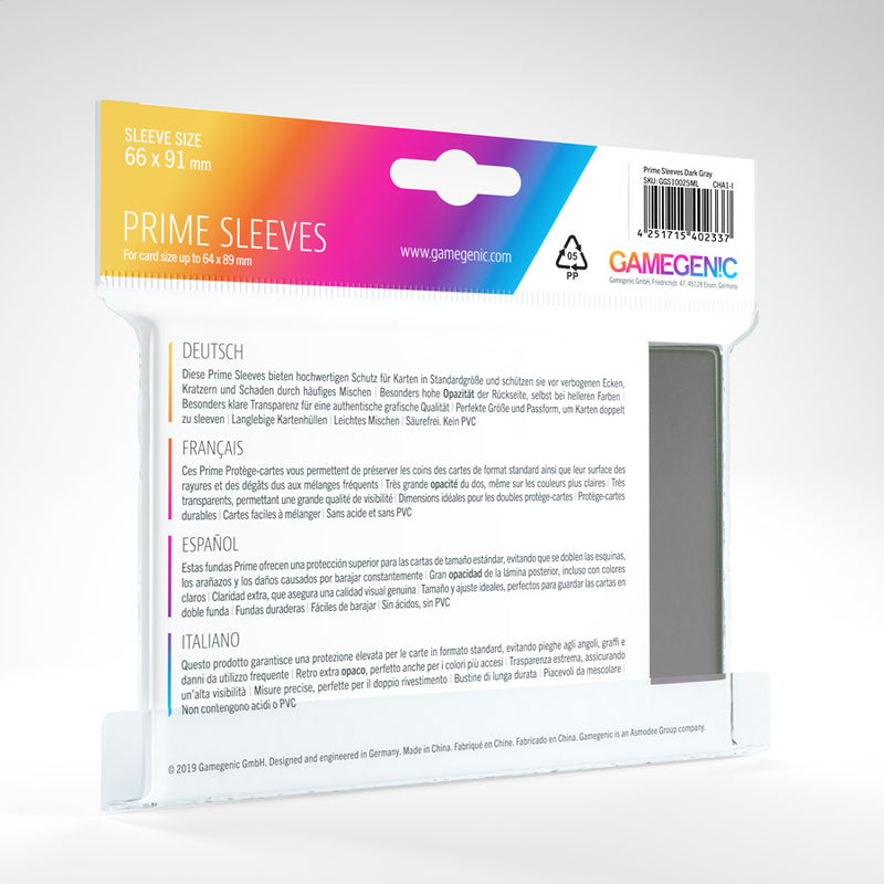 Standard Prime Sleeves (Dark Gray) | Gamegenic