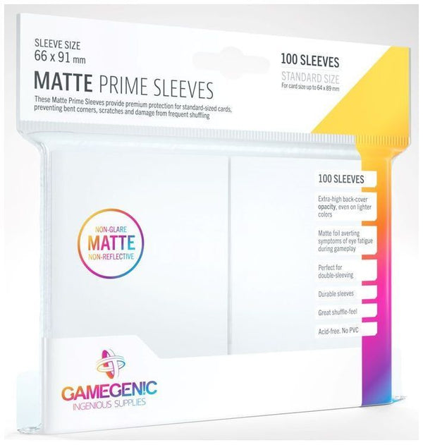 Standard Matte Prime Sleeves (White) | Gamegenic