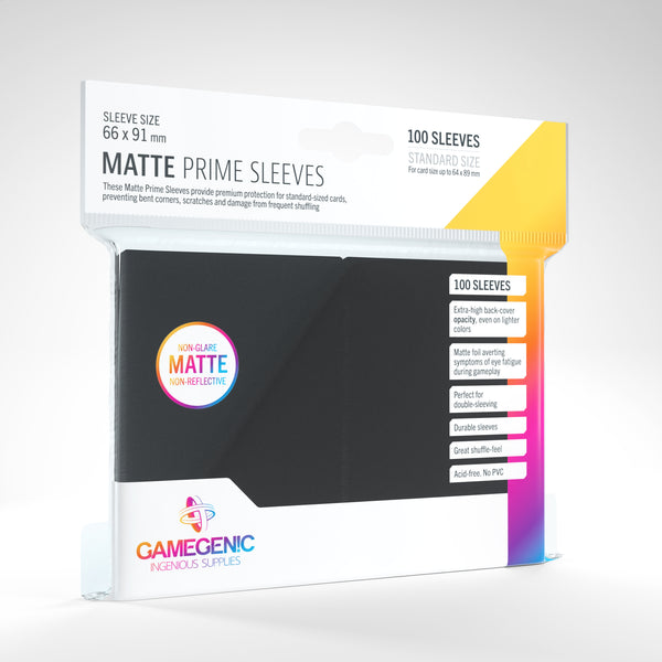 Standard Matte Prime Sleeves (Black) | Gamegenic