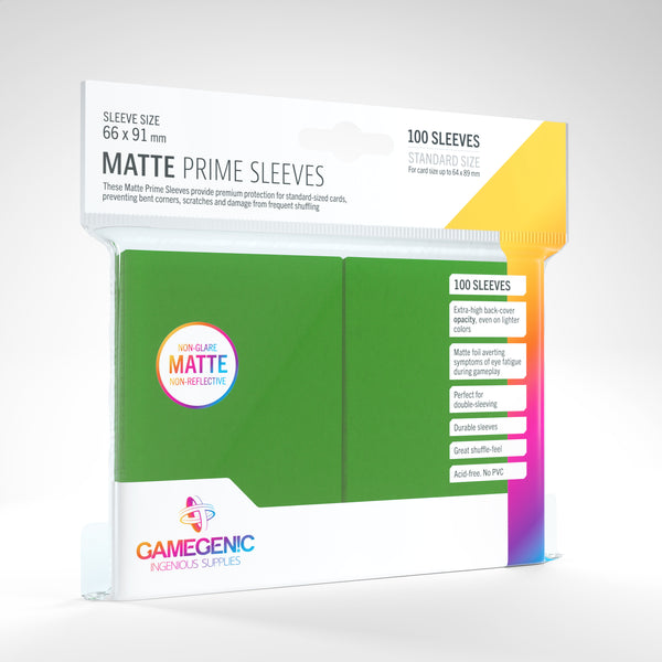 Standard Matte Prime Sleeves (Green) | Gamegenic