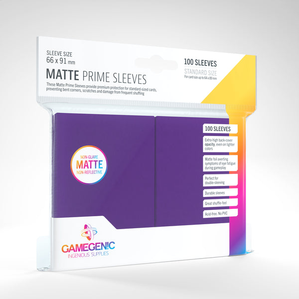 Standard Matte Prime Sleeves (Purple) | Gamegenic