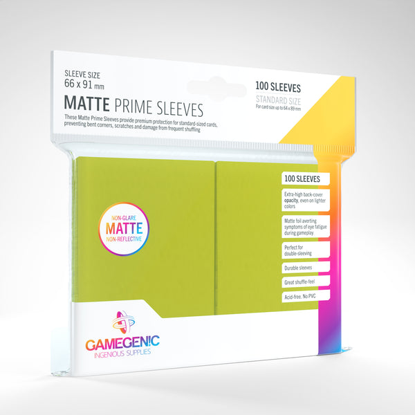 Standard Matte Prime Sleeves (Lime) | Gamegenic