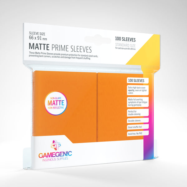 Standard Matte Prime Sleeves (Orange) | Gamegenic