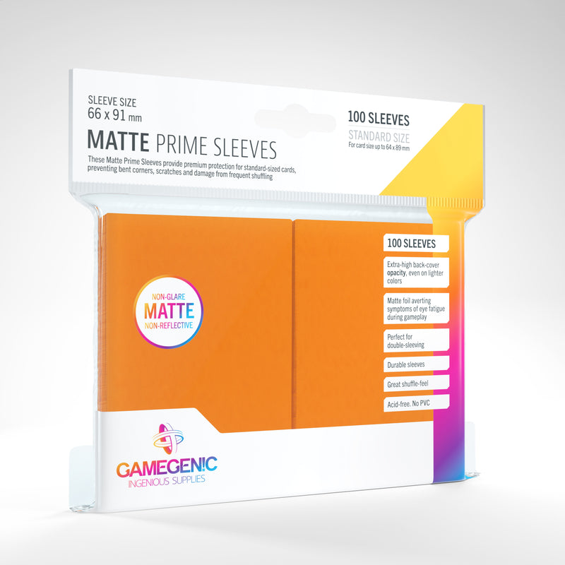 Standard Matte Prime Sleeves (Orange) | Gamegenic