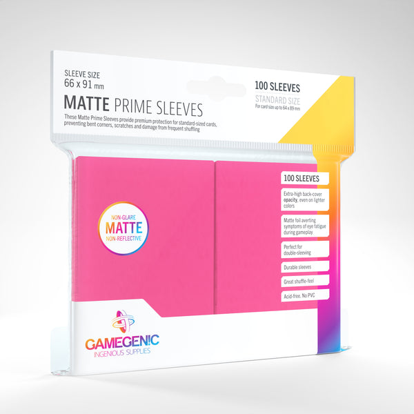 Standard Matte Prime Sleeves (Pink) | Gamegenic
