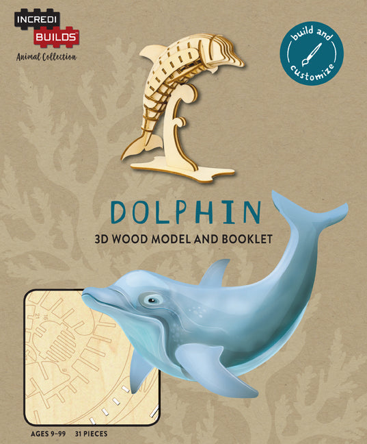 Dolphin: 3D Wood Model | IncrediBuilds Animal Collection