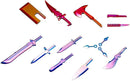 Knife Set: Special Edition (Polarization Red & Blue) | M.S.G Weapon Unit 34EX
