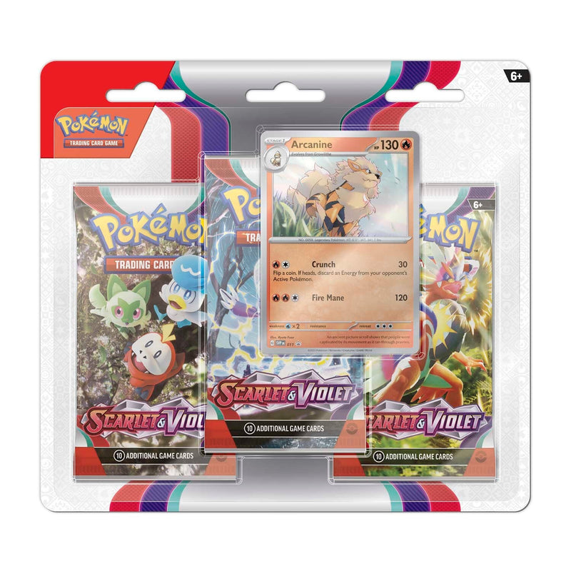 Scarlet & Violet 3-Pack Blister (Arcanine) | Pokemon TCG