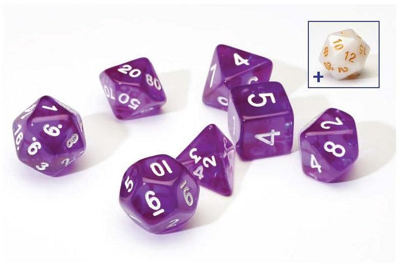 Translucent Purple Resin 7-Die Set | Sirius Dice