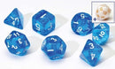 Translucent Blue Resin 7-Die Set | Sirius Dice