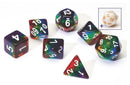 Rainbow Transparent Layered Resin Dice Set | Sirius Dice