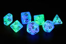 Peacock Glowworm 7-Die Set | Sirius Dice