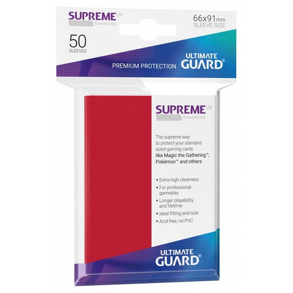 Supreme UX Sleeves Standard (Red) | Ultimate Guard