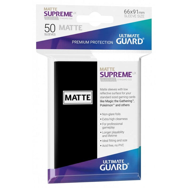 Supreme UX Sleeves Matte Standard (Black) | Ultimate Guard