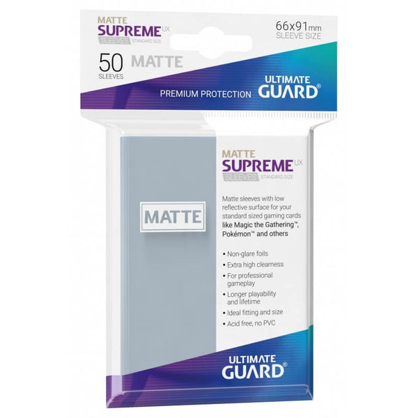Supreme UX Sleeves Matte Standard (Clear) | Ultimate Guard