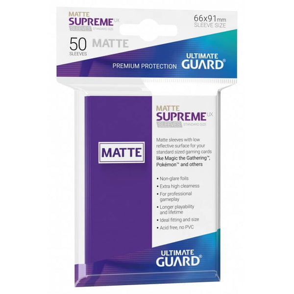 Supreme UX Sleeves Matte Standard (Purple) | Ultimate Guard