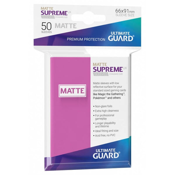 Supreme UX Sleeves Matte Standard (Pink) | Ultimate Guard