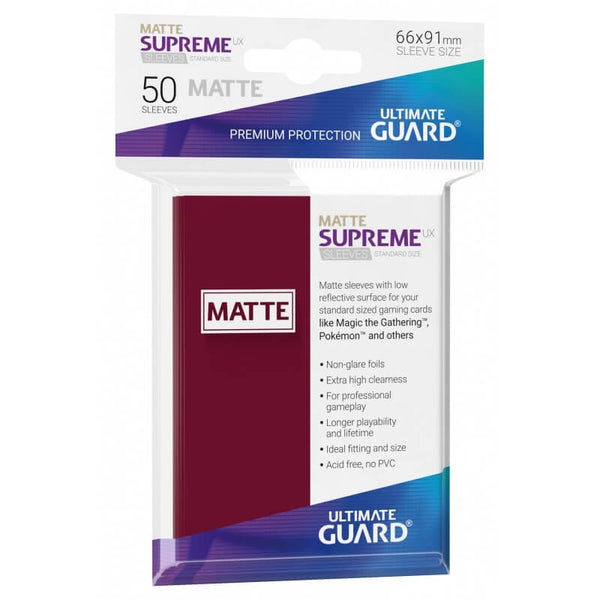 Supreme UX Sleeves Matte Standard (Bordeaux) | Ultimate Guard