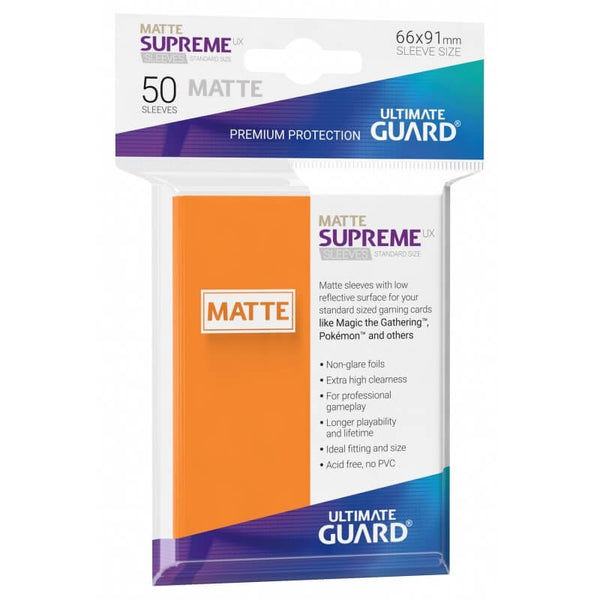 Supreme UX Sleeves Matte Standard (Orange) | Ultimate Guard