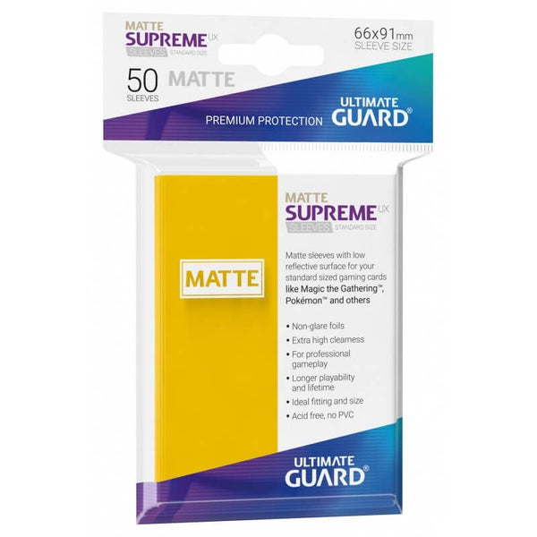 Supreme UX Sleeves Matte Standard (Yellow) | Ultimate Guard