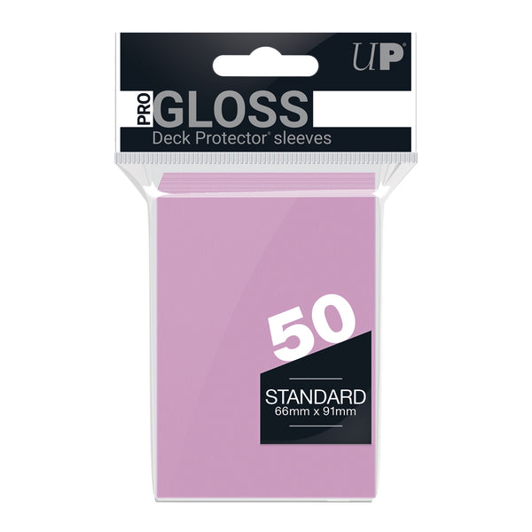 PRO-Gloss Standard Deck Protector 50 (Bright Pink) | Ultra Pro