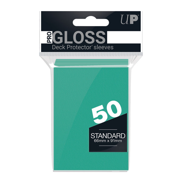 PRO-Gloss Standard Deck Protector 50 (Aqua) | Ultra Pro